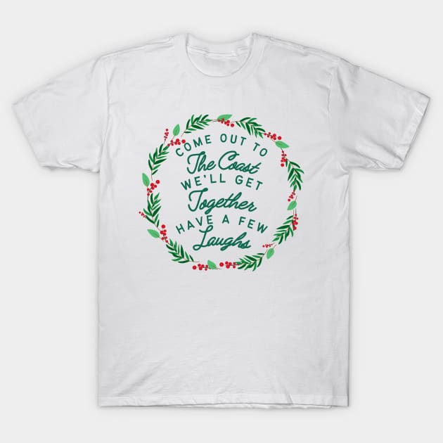 Come Out to The Coast For Christmas T-Shirt by Eighties Flick Flashback